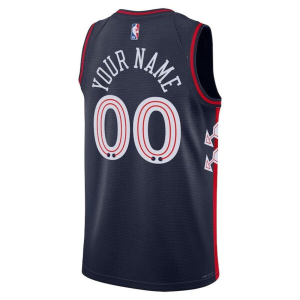 Philadelphia 76ers Unisex 23/24 NBA Jersey - Navy - City Edition - Image 3