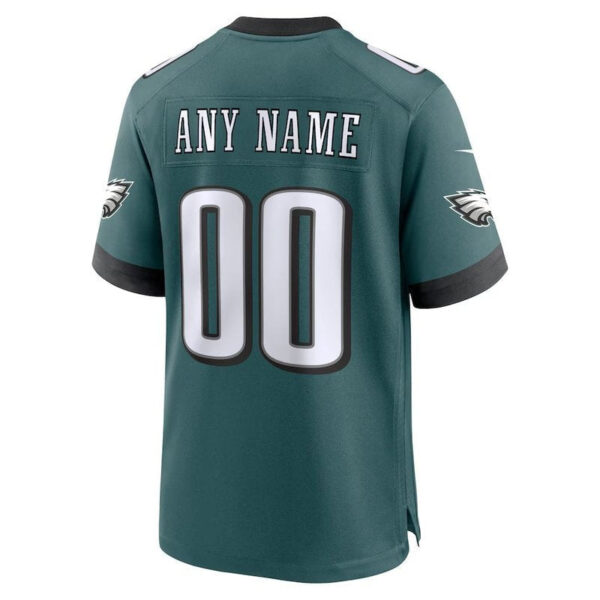 Philadelphia Eagles - Midnight Custom NFL Game Jersey - Green - Image 3