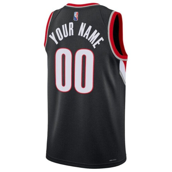 Portland Trail Blazers 2023 Diamond NBA Jersey - Icon Edition - Black - Image 2