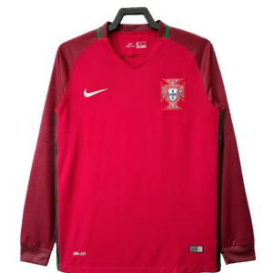 Portugal 2016 I Home Jersey - Long Sleeve Retro Version