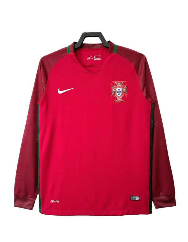 Portugal 2016 I Home Jersey - Long Sleeve Retro Version