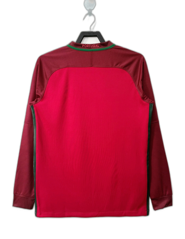 Portugal 2016 I Home Jersey - Long Sleeve Retro Version - Image 2