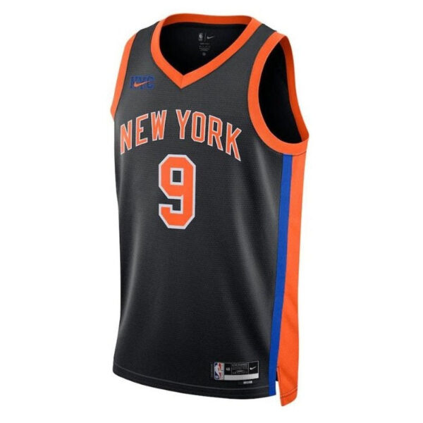 RJ Barrett New York Knicks Unisex 2023 NBA Jersey - City Edition - Black - Image 2