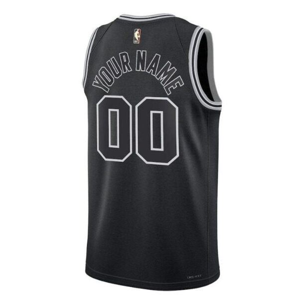 San Antonio Spurs Unisex 2023 NBA Jersey - Classic Edition - Black - Image 2