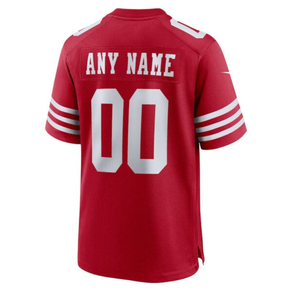 San Francisco 49ers - Scarlet Custom NFL Jersey - Image 3
