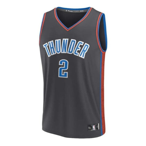 Shai Gilgeous-Alexander Oklahoma City Thunder 2023 Fastbreak Unisex NBA Jersey - City Edition - Anthracite - Image 2
