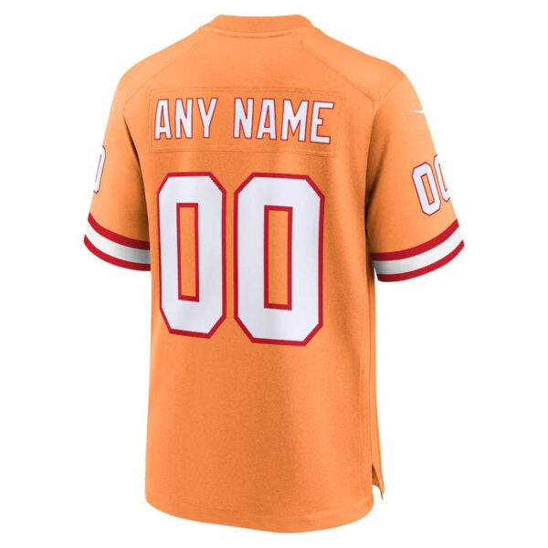 Tampa Bay Buccaneers - Custom Throwback NFL Game Jersey - Orange - Image 3