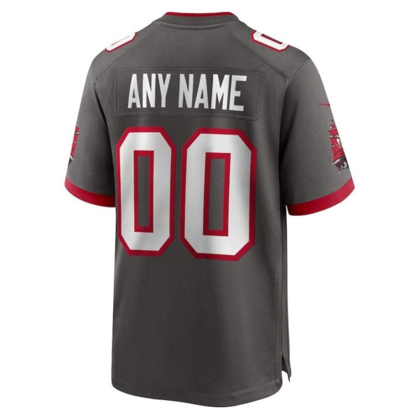 Tampa Bay Buccaneers - Pewter Alternate Custom NFL Game Jersey - Image 3