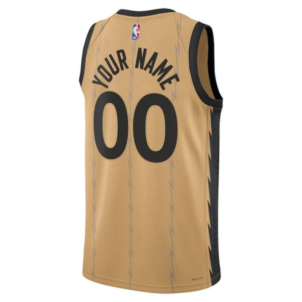 Toronto Raptors Unisex 23/24 NBA Jersey - Gold - City Edition - Image 3
