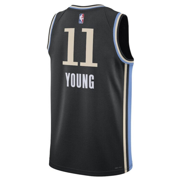 Trae Young Atlanta Hawks Unisex 23/24 NBA Jersey - Black - City Edition - Image 3